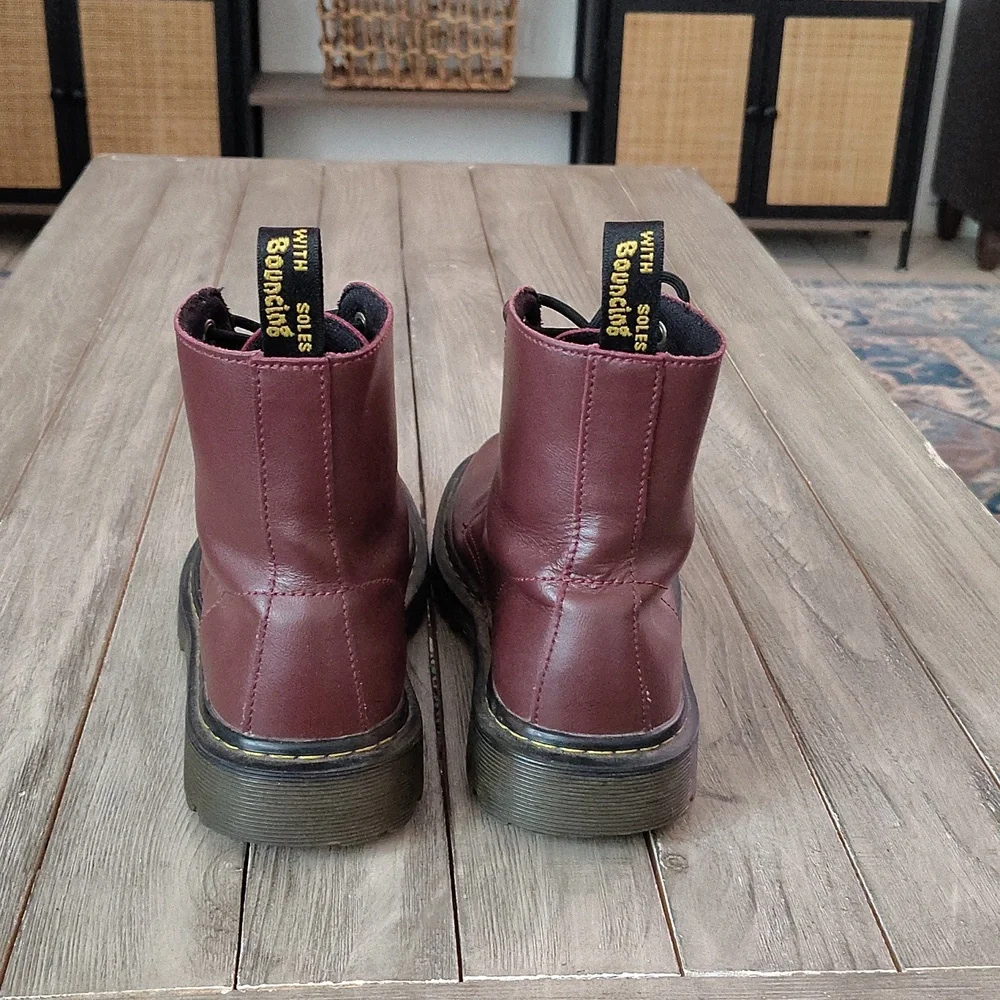 Dr. Martens 1460 Women's Smooth Leather Lace Up Boots In Cherry Red Woman's 9 - Picture 10 of 15